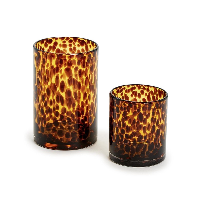 Two's Company Set of 2 Tortoise Candleholder Vase, Includes 2