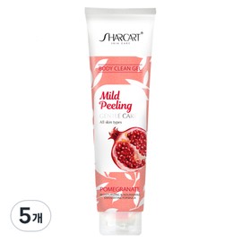 Shakart Face Body Exfoliating Peeling Gel Pomegranate Flavor, 310ml, 5 Pieces / 샤카트 페이스 바디 각질 제거 필링젤 석류향, 310ml, 5개