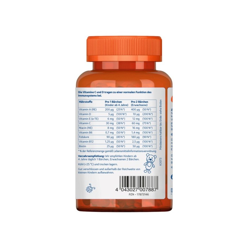 사노스톨 Sanostol 멀티비타민 베어 60개 120g Sanostol Multivitamin Bears 60