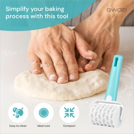 Wheel Roller Pastry Mould - Kitchen Pastry Wheel Cutter - Dough Wheel Cutter - Plastic Rolling Baking Pastry Tools for Decorating Grissini, Cookies