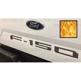 Decal Mods 2018-2020 Tailgate Insert Decals Letters Inlays Indent Stickers (Thin) for Ford F150 (2018-2020) (Flame Orange) - FFLMO
