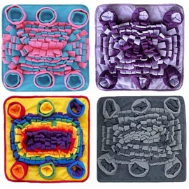 Piggy Poo and Crew Pet Snuffle Mat 4 Pack for Dogs Pigs Rabbits Cats or Other Small Animals