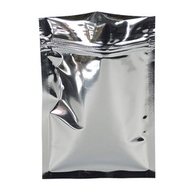 MITOB 100 Pack Resealable Mylar Bags 3.94x5.9 inch Heat Seal Silver Aluminum Foil Bags Zipper Lock Mylar Food Storage Pouch for Coffee Tea Travel Sample Packaging Bags wth Tear Notch Reusable