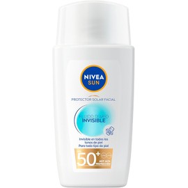 Protector Solar Facial NIVEA SUN Fluido Diario Invisible + Antioxidantes Fps50+ 40Ml, Efecto Mate y Antioxidantes