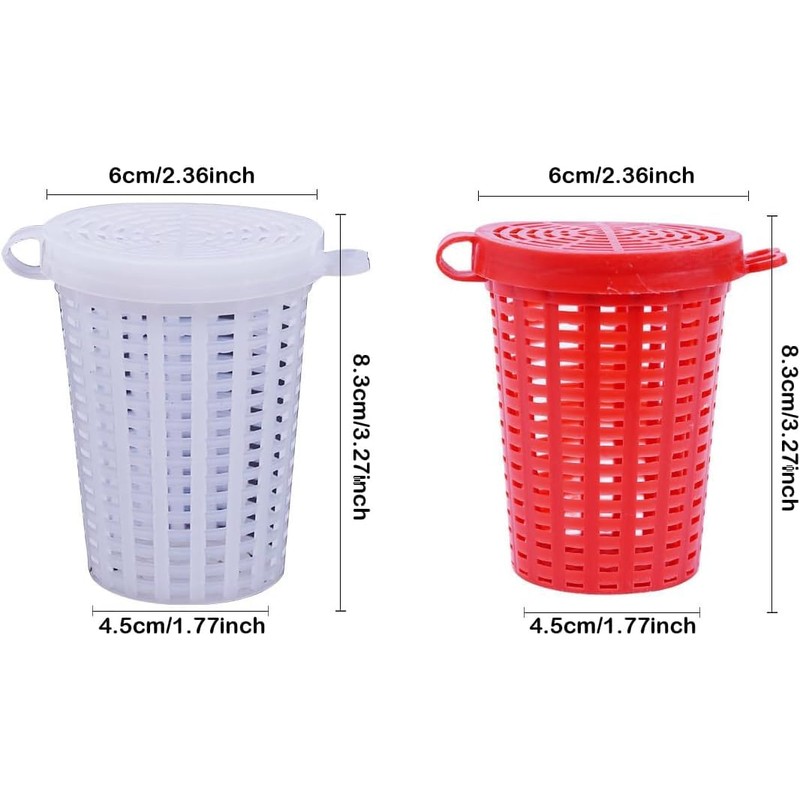 Songholee 20 Pcs Fishing Bait Cages – Heavy-Duty Plastic Feeder