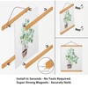 HONKKI Magnetic Poster Frame Hanger, Natural Teak, Poster Hanger for