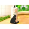 WENKO Kitchen Roll Holder with Cat Black, Height 30 CM