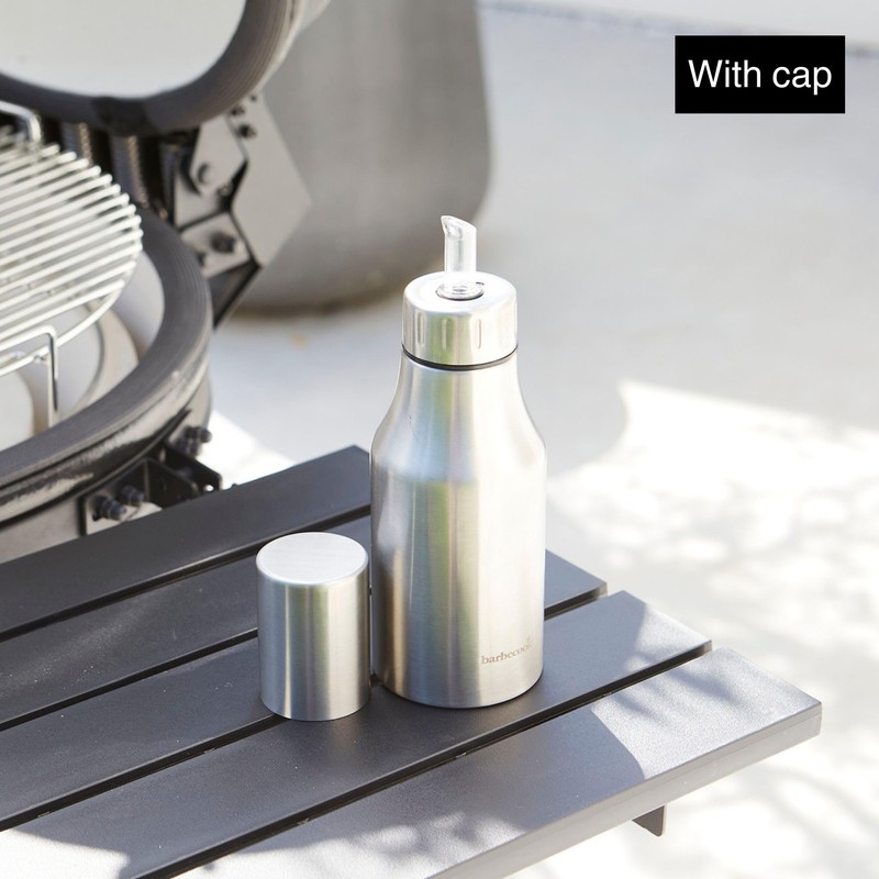Barbecook Oil Bottle with Spout, Stainless Steel Oil Jug, Refillable,