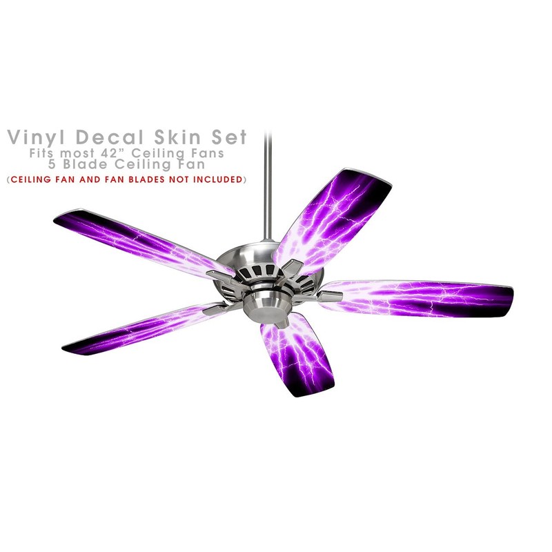 Lightning Purple - Ceiling Fan Skin Kit fits most 42