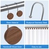 Kounlsyam Shower Curtain Hooks, Decorative Shower Curtain Rings for Shower