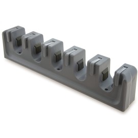 Carlisle 4073700 Roll ’N Grip ABS Plus Broom and Brush Holder, 16-1/2" Length x 2-3/4" Height x 3-1/2" Depth, Light Blue