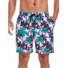 RELLECIGA Men's Coconut Tree Classics Board Shorts Swim Shorts Swim