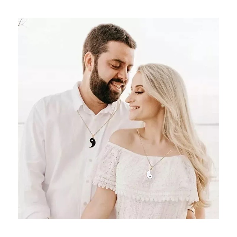 THE9SHOP Yin Yang Pareja O Amistad Pulsera Y Collar De