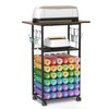 ikkle Rolling Craft Storage Cart with 36 Vinyl Roll Holders,