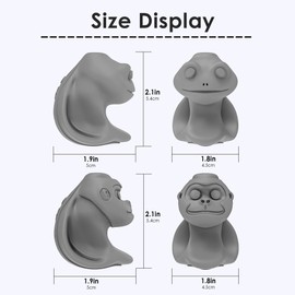 TOCCOOL 6PCS Frog-Shaped Pencil Grips, Soft Silicone Ergonomic Writing Aid for Kids and Children, Correct Grip Posture Tool for School and Home Use (Green)