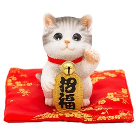 Devalier cb040w Maneki Neko Cat Figurine, Healing, Prosperous Business, Evil Protection, Disease Protection, Good Luck Up, Inviting Good Luck, Entrance, Restaurant, Opening Celebration, Decoration,