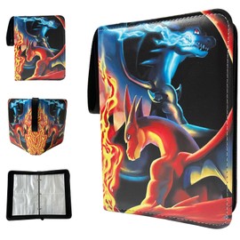 Yinovat Card Binder 4 Pocket,Trading Card Albums with 400 Pockets,50 Removable Sleeves,Double-Sided Storage Collection Book,Trading Card Holder for Boys and Girls