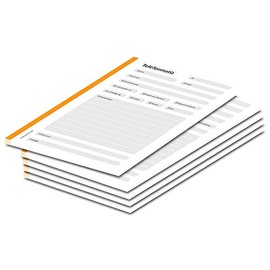 PRICARO 5 x A6 Orange Telephone Memo Pad