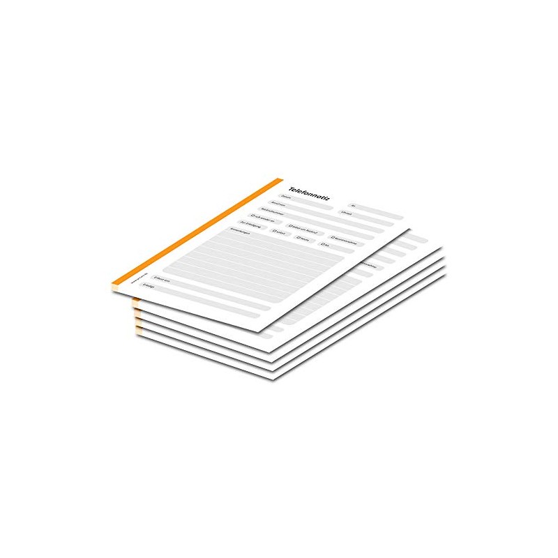PRICARO 5 x A6 Orange Telephone Memo Pad