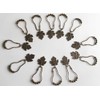 Leaf Shower Curtain Hooks for Bathroom - Rustproof Stainless Steel