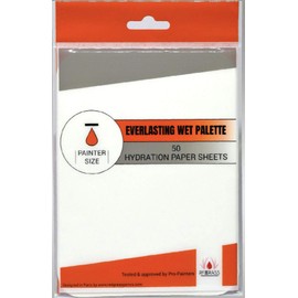 Redgrassgames 50 Hydration Paper Sheets for Everlasting Wet Palette Painter - Hydration Paper for Miniature Painting