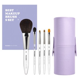 Picasso Best Makeup Brush Set of 5 + Purple Cylindrical Case