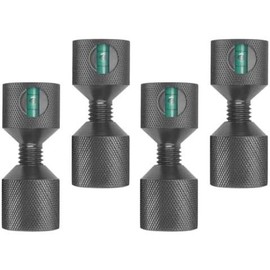 1-1/8" Two Hole Pins Built-in Level 6061 Aluminum 2 Hole Flange Alignment Pin with Anodized Oxide Black Finish 4 count - Colour: Black, Size: 4