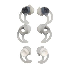 Generic 3 Pairs Noise Isolation Ear Tips SML White Earbud Replacement Tips Earbud Tips Soft Silicone Earbud Tips Compatible with Bose Qc20 Qc30 IE2 SoundSport IE3 SIE2i Earphones