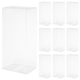 MECCANIXITY 10 PCS Clear Gift Box,4.5"x1.8"x5.7" Transparent Candy Box Plastic Favor Boxes Packing Box for Candy Cookies Christmas Wedding Party Wrapping