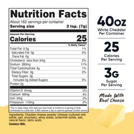 Nutricost Pantry White Cheddar Cheese Powder (2.5 Pounds Per Bottle) - Powdered Cheese :: Great for Cooking, Baking, Popcorn, and More!