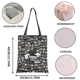 Book Dragon Tote Bag Bookworm Gift Fantasy Bookish Empyrean Series Gifts For Readers (Book Dragon tote CA)