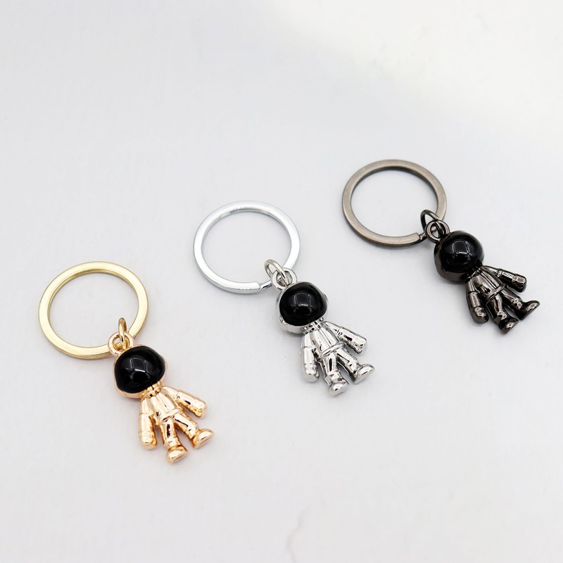 Elechobby Astronaut Keychain,Spaceman Keyring - Creative Metal Spaceship Key Chain,