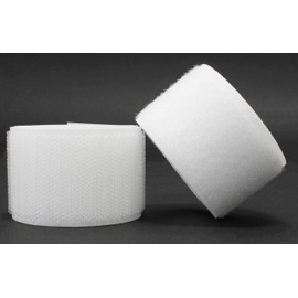 AERZETIX - C65974 - Velcro tape / roll 40 mm 1 metre - organiser/cable tie - strap for clothes bags - made of polyamide and polyester - colour: white