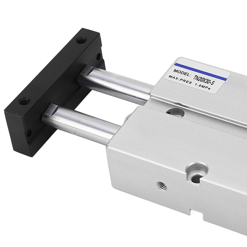 Air Cylinder Pneumatic 2 Piston Rod 2 Shaft Double Action