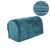 LERTREE Pack of 2 Velvet Soft Sofa Arm Slipcovers Elastic