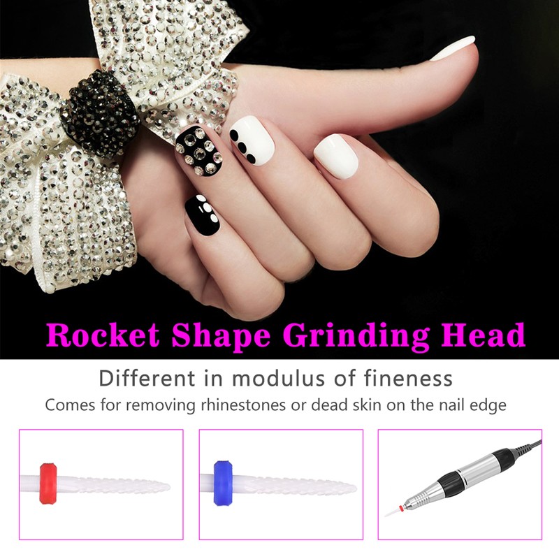 7pcs Ceramic Nail Drill Bits Set Pedicure & Manicure Drill