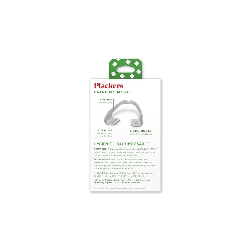 Plackers Grind No More Disposable Night Guard, 16 Count