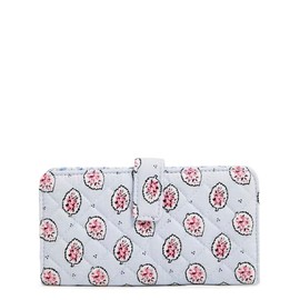 Vera Bradley Cotton Finley Wallet with RFID Protection, Magnifique Leaf