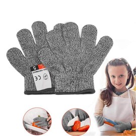 Cut Resistant Kitchen Gloves High Performance Level 5 Protection, Cut Resistant Protective Gloves for Safety, for Cooking, Cutting or Slicing, Food Grade, For Child, Kids, Boy,girl(XXXS 3-5 year olds)