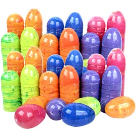 Aviski 72Pcs 3.15'' Painted Jumbo Large Iridescent Marble Easter Eggs for Kids Basket Bag Stuffers Fillers, Easter Hunt Game, Toys Filling Treats and Easter Theme Party Favor