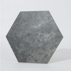 W&S 1-Sheet Dark Grey Peel and Stick Floor Tile,Self Adhesive Hexagon Wall Tile,Stick on Brick Accent Wall,Thicker Faux Stone Flooring for Bathroom,Bedroom