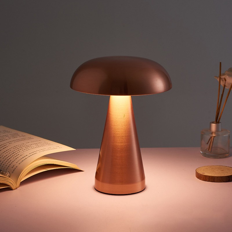 Mushroom Table Lamp Modern Minimalist Industrial Style 3 Color Dimmable