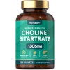 Choline Bitartrate Tablets 1305mg | 120 Count | High Strength