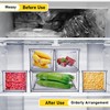 Greenby 4 Pack Refrigerator Organizer Bins with Pull-out Drawer Stackable