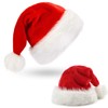 KEELYY Christmas Hat, Santa Hat with Thick Plush Edge, Christmas