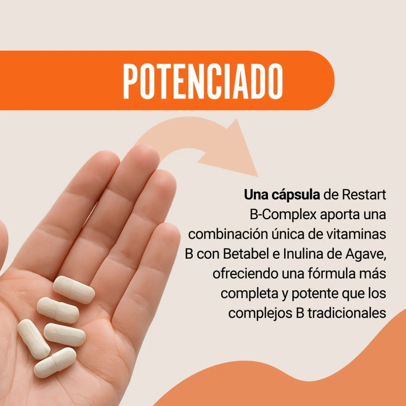 Restart B-complex Completo Vitamina B12, B1, B2, B3, B5, B6,
