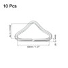 sourcing map 10 Pcs Trampolines Triangle Buckle, 1 1/2" Metal