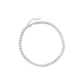 Ross-Simons 4.70 ct. t.w. CZ Anklet in Sterling Silver. 9 inches