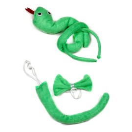 Petitebella Combined Cute Animal Headband Bowtie Tail 3pc Costume (Snake, One Size)