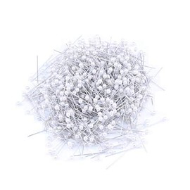 1Box (800PCS) 1.5 Inch Round Pearl Head Decorative Straight Head Pins Corsage Florists Sewing Pins Dressmaker Pins DIY Craft Supplies (White)